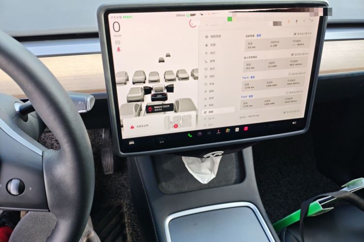 Used Tesla Model Y 2021 Standard Range Rear-Wheel Drive Version Audio And AC Panel