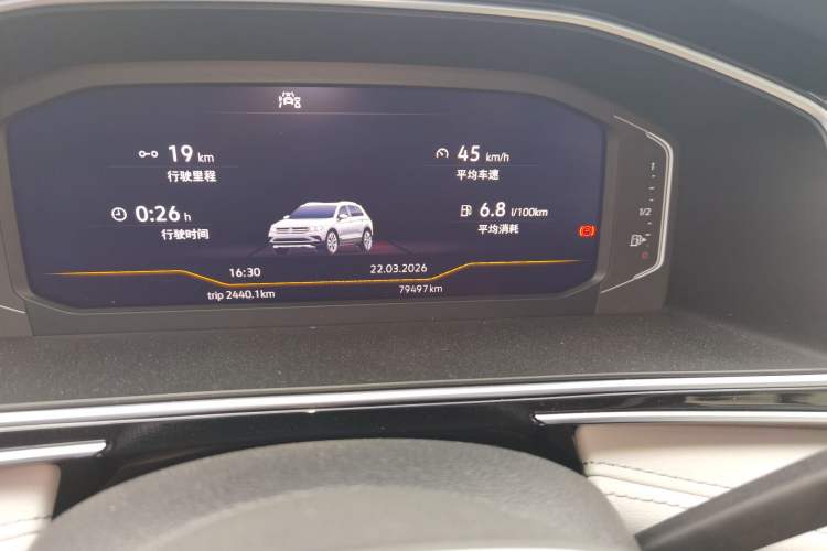 Used Volkswagen Tiguan L 2022 330TSI Automatic Two-Wheel Drive Smart Edition Odometer Close Up