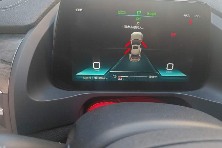 Used BYD Qin Pro New Energy 2018 EV500 Developer Edition Professional Model Odometer Close Up