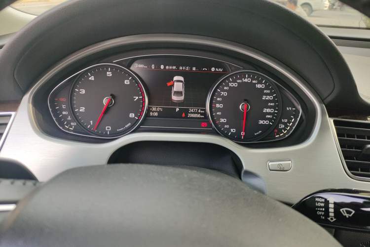 Used Audi A8 2014 A8L 45 TFSI quattro Comfort model Odometer Close Up