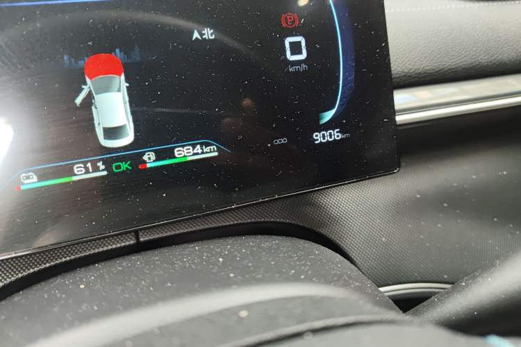 Used BYD Destroyer 05 2024 HONOR Edition DM-i 55KM Luxury Model Odometer Close Up