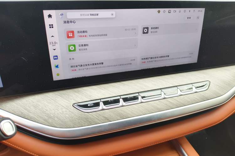 Used Wey Lanshan 2023 Four-Wheel Drive Ultra-Long Range Version Audio And AC Panel