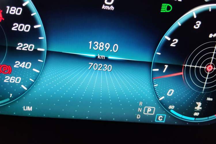 Used Mercedes-Benz C-Class 2019 Updated C 260 L Odometer Close Up