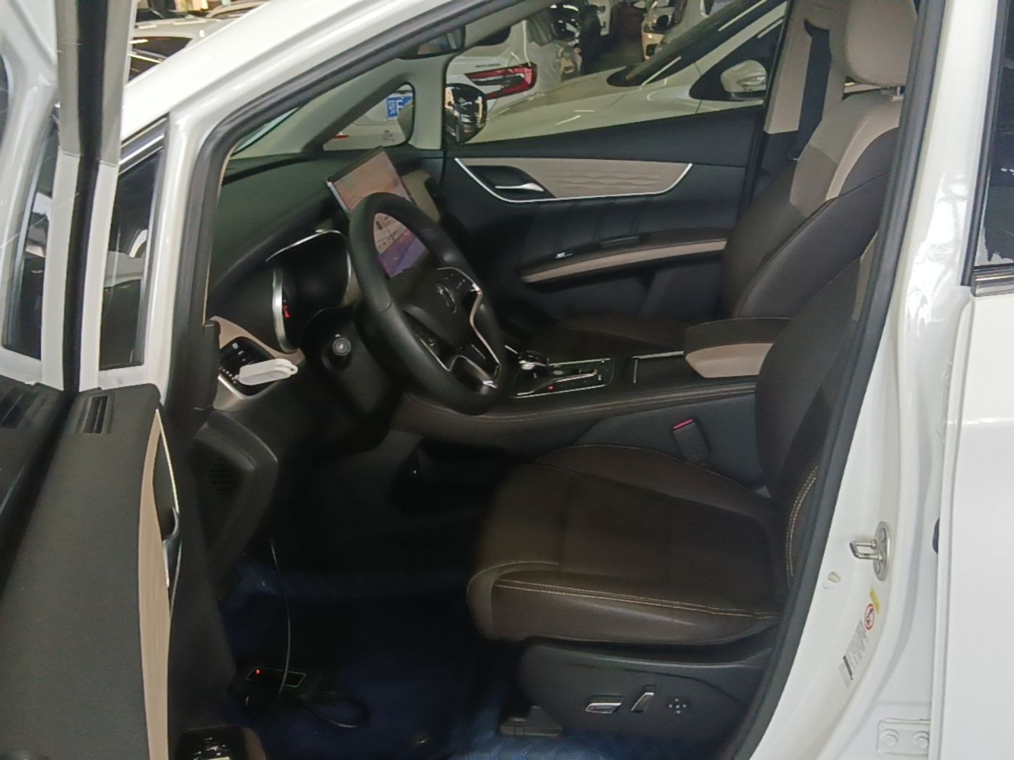 Vordere Reihe im Auto