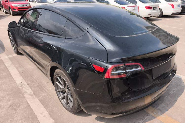 Used Tesla Model 3 2021 Standard Range Rear-Drive Upgraded Version Rear Left 45 Deg