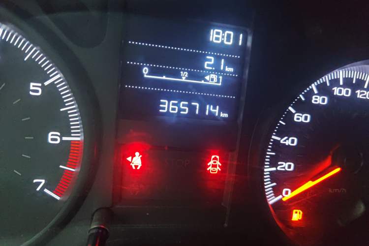 Used Peugeot 301 2018 1.6L Manual Comfort Edition Odometer Close Up