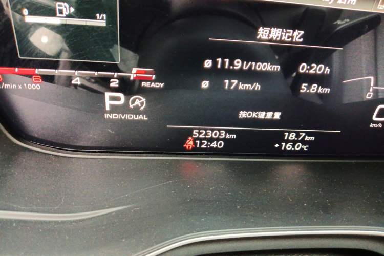 Used Audi A4L 2020 40 TFSI Fashion Dynamic Model Odometer Close Up