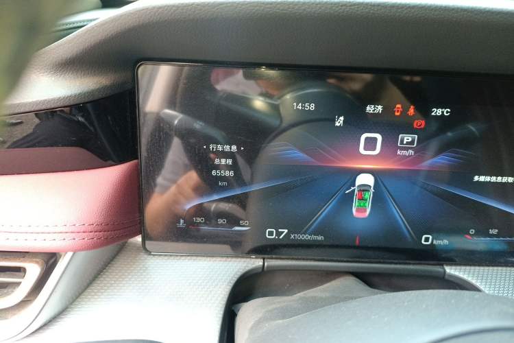 Used Hongqi H5 2023 2.0T Automatic Smart Connect Flagship Edition Odometer Close Up