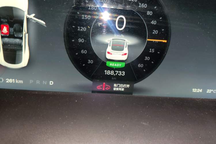 Used Tesla Model S 2014 S P85 Odometer Close Up