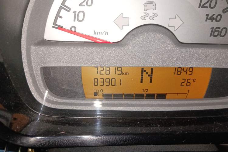 Used smart fortwo 2014 1.0 MHD Midnight Purple Limited Edition Odometer Close Up