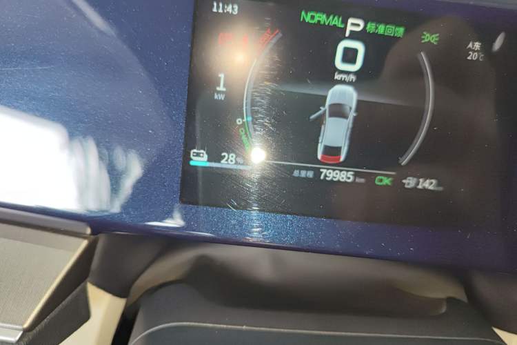 Used BYD Qin PLUS 2021 EV 500KM Luxury Model Odometer Close Up