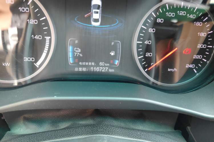 Used BYD Qin New Energy 2017 1.5T Luxury Model Odometer Close Up