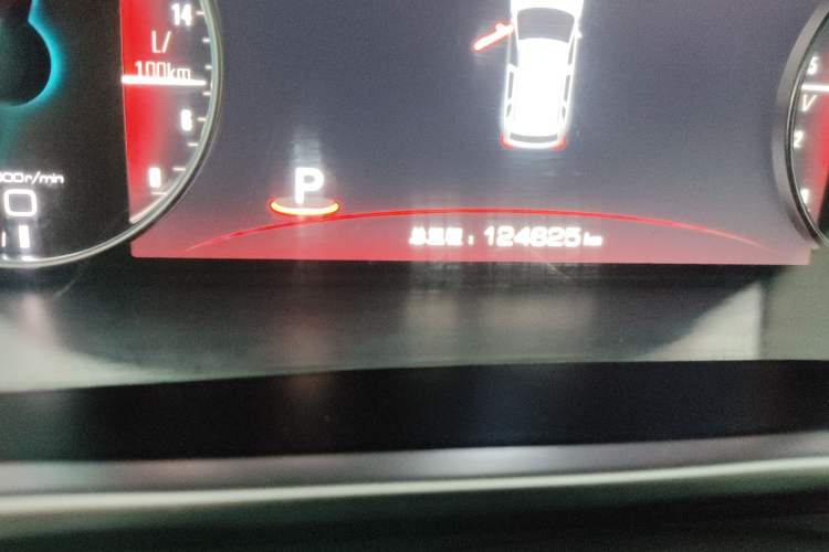 Used Zotye Domy X7 2017 Upgraded Edition 2.0T DCT Huangshan Model 7 Seats Odometer Close Up