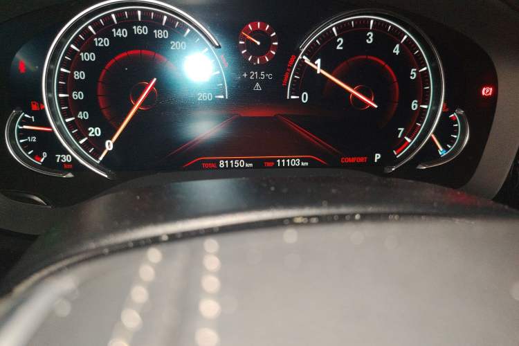 Used BMW 5 Series 2018 525Li Luxury Package Odometer Close Up