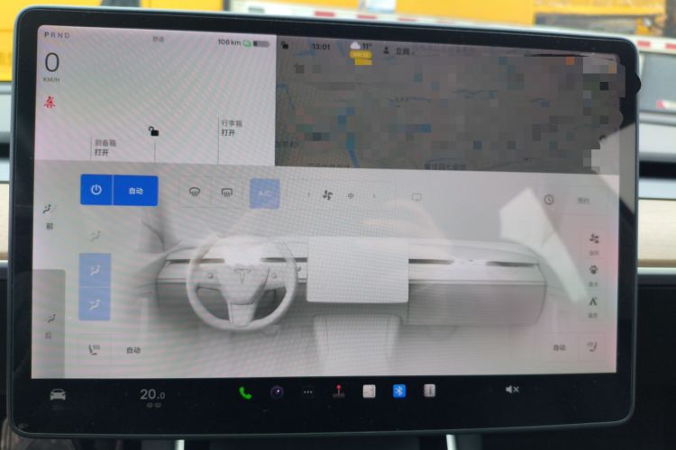 Used Tesla Model 3 2020 Revised Version Standard Range Rear-Wheel Drive – Upgraded Edition Audio And AC Panel