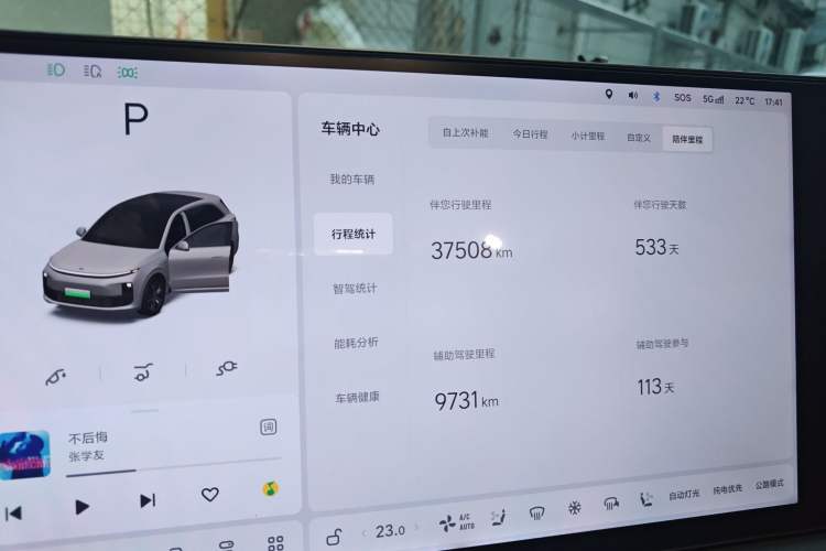 Used Li Auto L6 2024 Pro Model Odometer Close Up