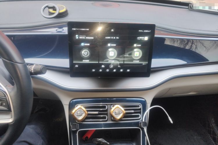 Used BYD Qin PLUS 2021 EV 500KM Luxury Model Audio And AC Panel