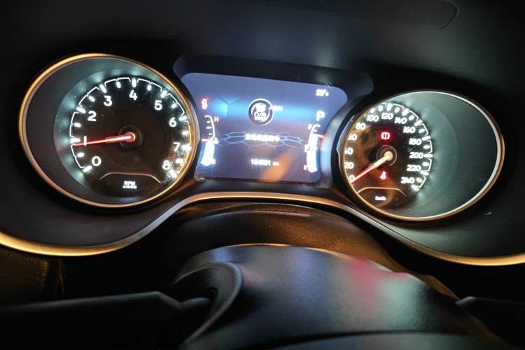 Used Jeep Compass 2017 200T Automatic Family Edition Odometer Close Up