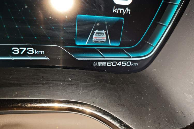 Used BYD Han 2020 EV Long-Range Luxury Model Odometer Close Up