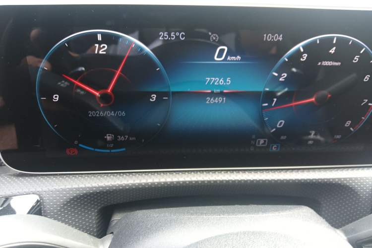 Used Mercedes-Benz A-Class 2019 A 200 L Sport Sedan Odometer Close Up