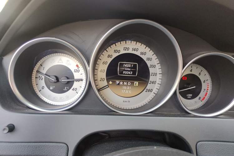 Used Mercedes-Benz C-Class 2011 C 200 CGI Fashion Model Odometer Close Up