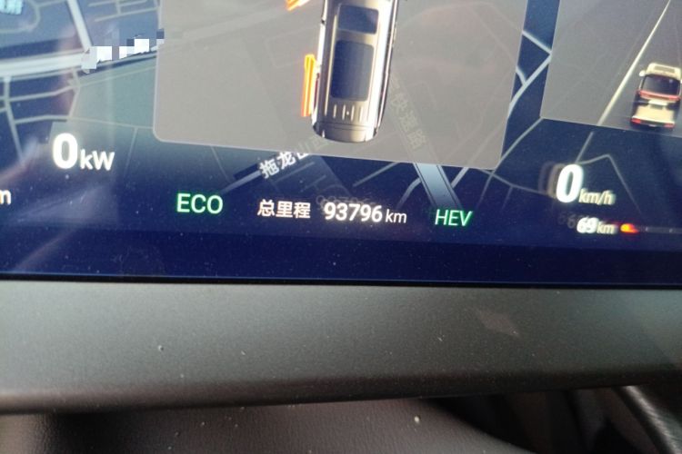 Used Denza D9 2022 DM-i 1040 Prestige Model Odometer Close Up