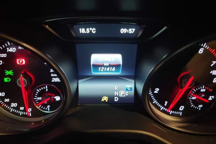 Used Mercedes-Benz CLA 2016 Year Restyled CLA 220 4MATIC Odometer Close Up