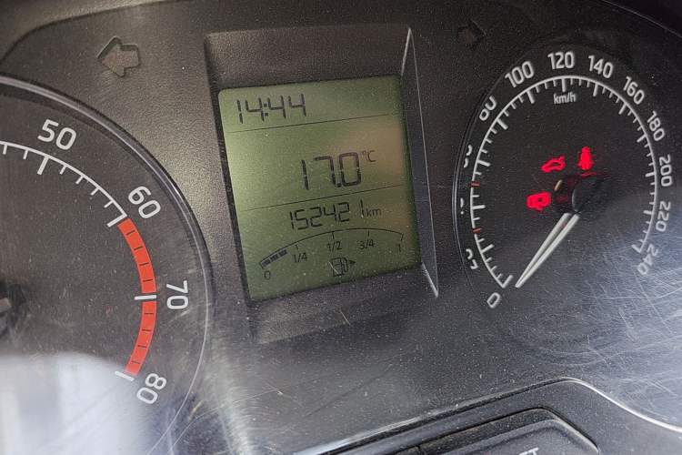 Used Skoda Rapid 2015 1.4L Manual Enjoyment Model Odometer Close Up