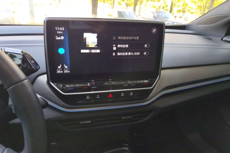 Used Volkswagen ID.4 CROZZ 2021 Long-Range Lite PRO Two-Wheel Drive Version Audio And AC Panel