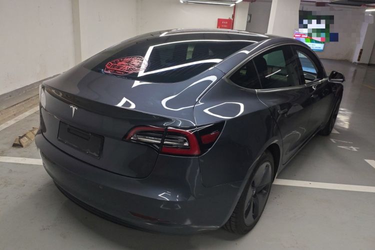 Used Tesla Model 3 2019 Long-Range Rear-Wheel-Drive Version Rear Right 45 Deg