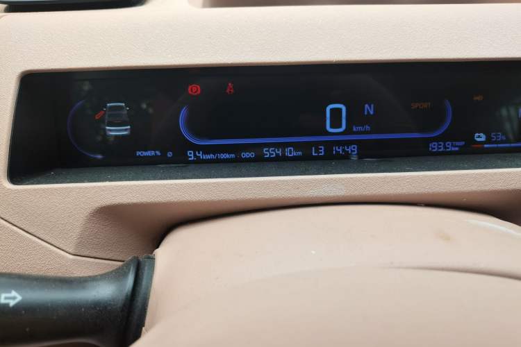 Used Geely Galaxy Panda 2023 Panda Mini 200km Endurance Bear Odometer Close Up