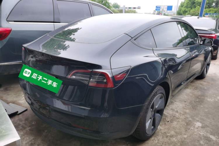 Used Tesla Model 3 2021 Standard Range Rear-Wheel Drive Upgraded Version 3D6 Rear Right 45 Deg