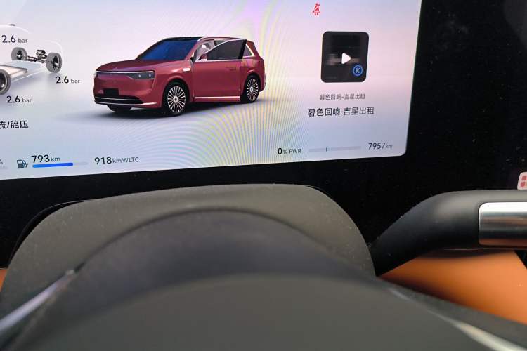 Used Hima AITO M8 2025 Extended-Range Max+ Version 53.4 kWh 6-Seater Edition Odometer Close Up