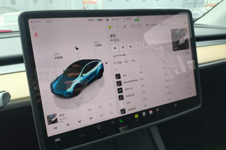 Used Tesla Model Y 2022 Performance High-Performance All-Wheel-Drive Version Audio And AC Panel