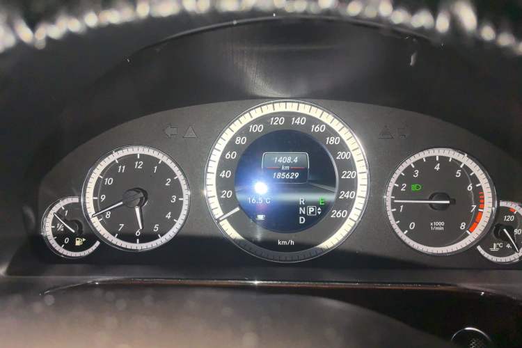 Used Mercedes-Benz E-Class 2013 E 260 L CGI Elegant Model Odometer Close Up