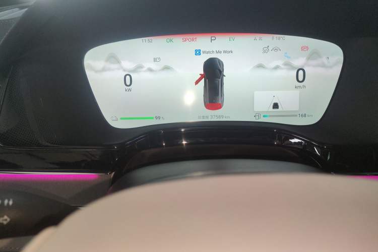 Used BYD Tang New Energy 2024 DM-i Glory Edition 112KM Prestige Model Odometer Close Up