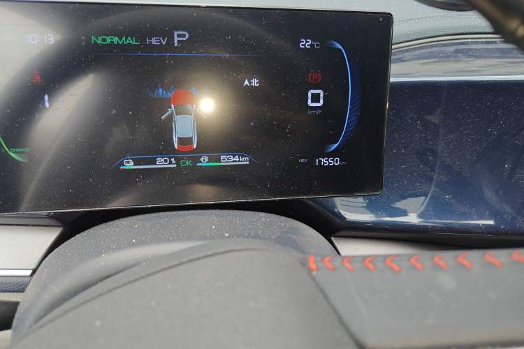 Used BYD Qin PLUS 2023 Champion Edition DM-i 55KM Superior Model Odometer Close Up