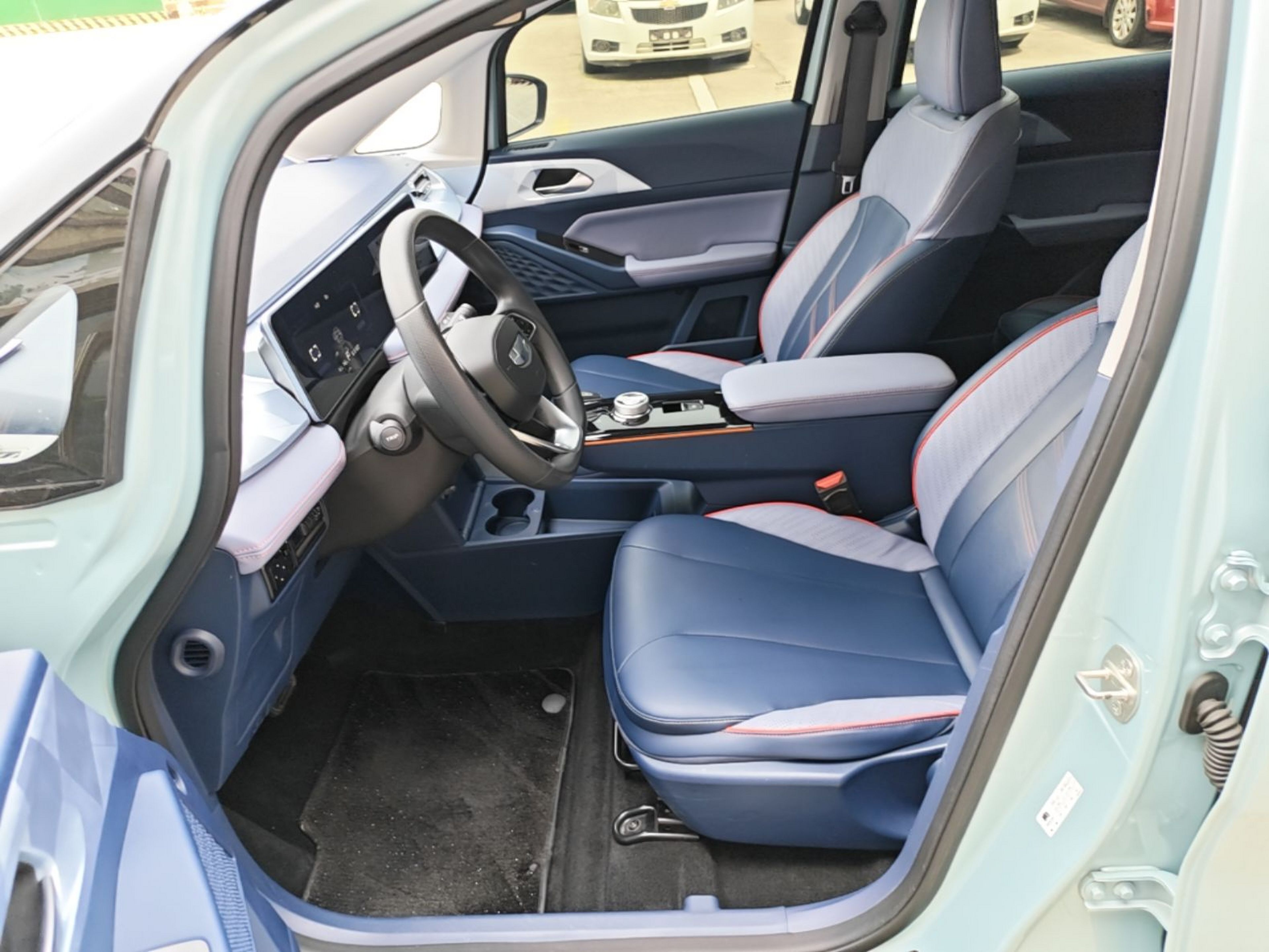 Vordere Reihe im Auto