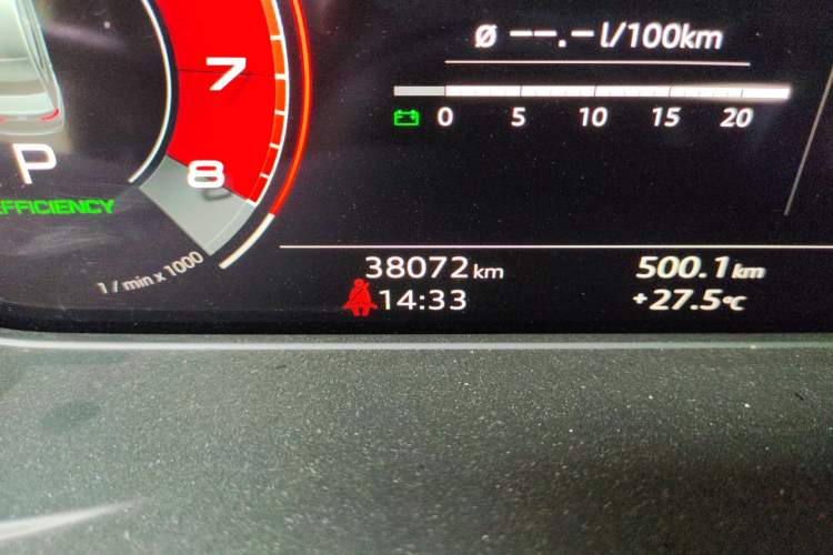 Used Audi A4L 2022 40 TFSI Luxury Dynamic Model Odometer Close Up