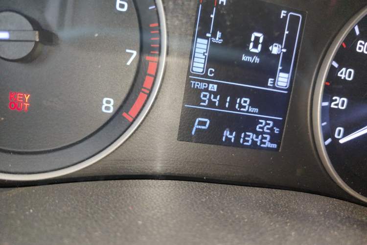 Used Hyundai ix25 2015 1.6L Automatic Two-Wheel-Drive Deluxe DLX Model Odometer Close Up