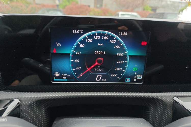 Used Mercedes-Benz A-Class 2019 Restyled A 180 L Sport Sedan Odometer Close Up