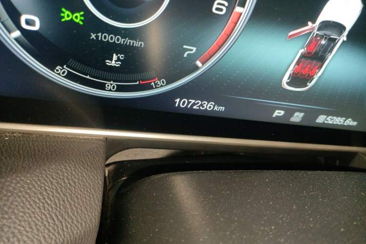 Used Hongqi HS5 2019 2.0T Smart Connect Flagship Edition Odometer Close Up