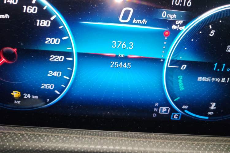 Used Mercedes-Benz A-Class 2022 Revised Version A 200 L Sport Sedan Fashionable Style Odometer Close Up