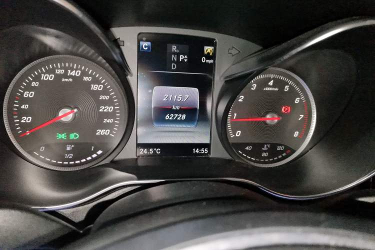 Used Mercedes-Benz C-Class 2017 Facelifted C 180 L Stylish Edition Odometer Close Up