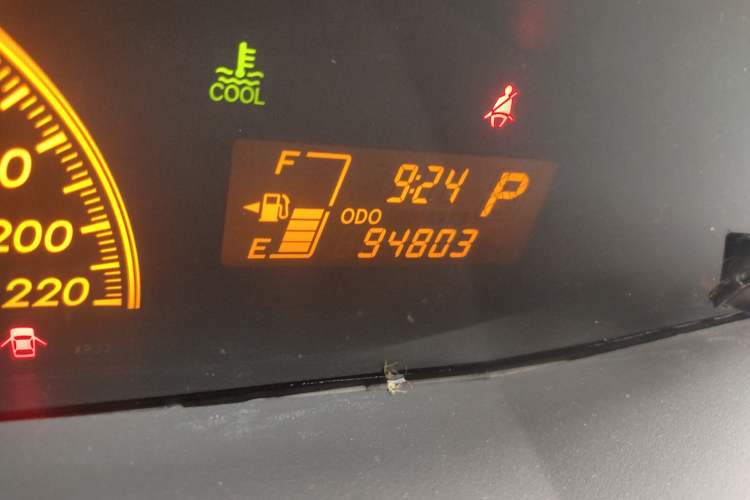 Used Toyota Yaris 2011 1.6E Automatic Charm Edition Odometer Close Up