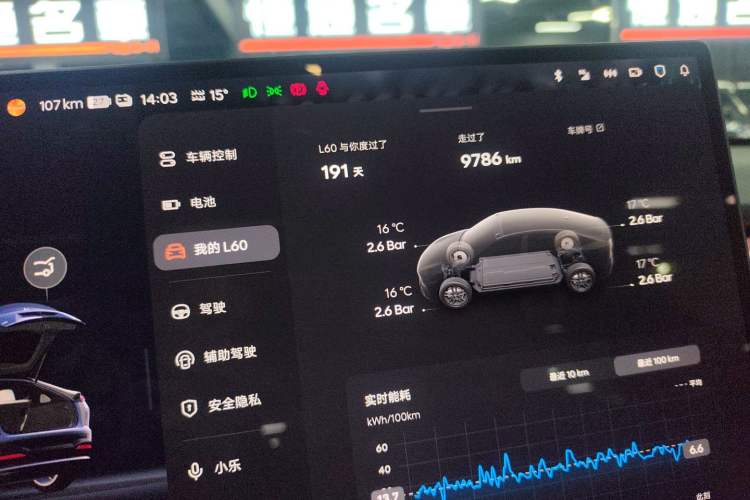 Used ONVO L60 2024 60 kWh Rear-Drive Version Instrument Cluster