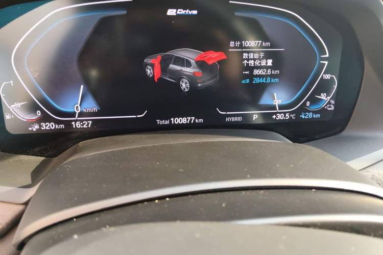 Used BMW X5 New Energy 2021 xDrive45e M Sport Package Odometer Close Up