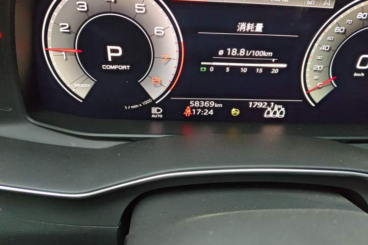 Used Audi A6L 2021 55 TFSI quattro Prestige Dynamic Edition Odometer Close Up