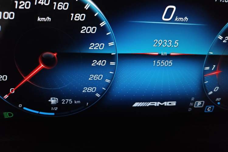 Used Mercedes-Benz CLA AMG 2023 AMG CLA 35 4MATIC Odometer Close Up