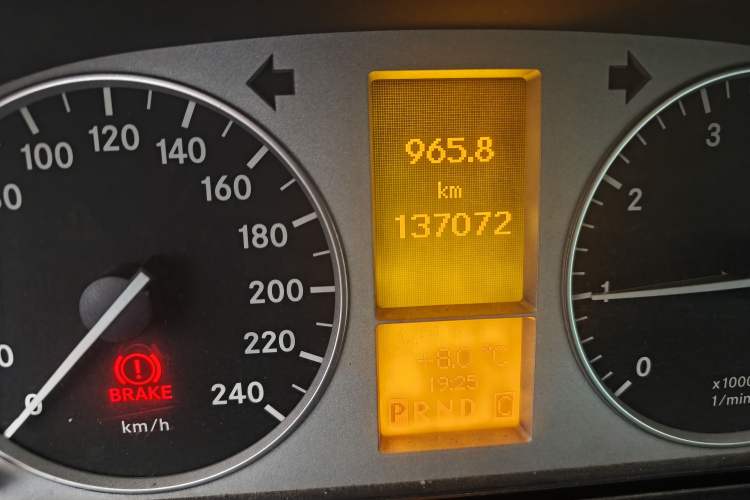 Used Mercedes-Benz B-Class 2009 B 200 Fashion Model Odometer Close Up